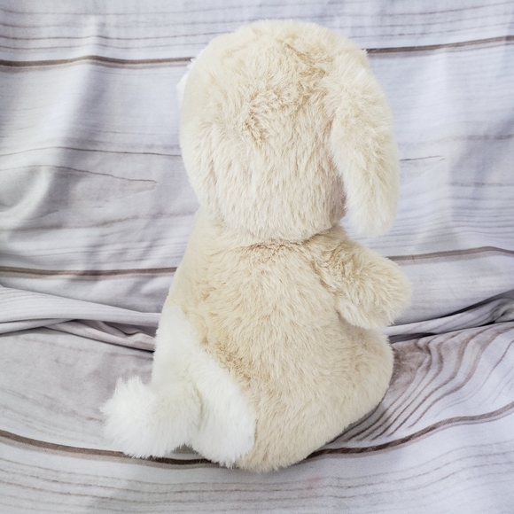 Douglas Baby Auggie Tan Puppy Dog Plush Stuffed Toy Chime Rattle Moon Star Belly - Picture 6 of 9